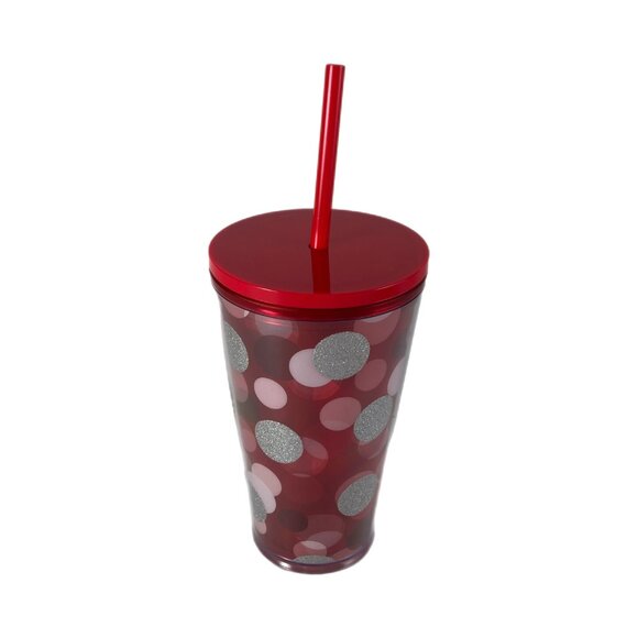 2019 Starbucks Holiday 16oz DW Cold Cup Red with Silver Glitter, Pink, White EUC - Picture 2 of 9